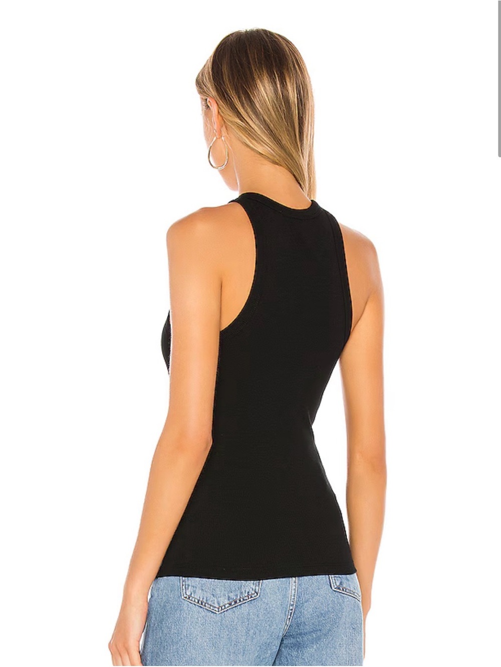 Anine Bing Black Ribbed Eva Tank Size S - Picture 2 of 6